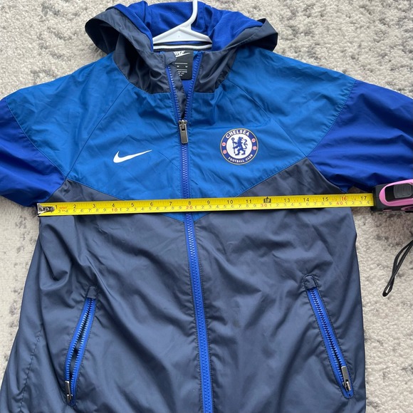 Youth Nike Blue Chelsea Full-Zip Windrunner Jacket Medium - Picture 6 of 9